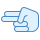 blue ui style 수화 h icon