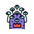 alien com nove olhos icon