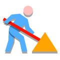 papercut style construction icon