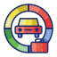 vacation planning road trip icon
