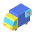 isometric color style 음식 배달 icon