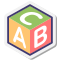 stickers style abc block icon