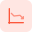 Line graph decline on stock market layout icon