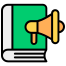 Book And Loudspeaker icon