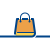 connect color style shopping bag icon