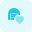 Favorite storage unit logotype with heart shape icon