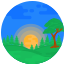 Le coucher du soleil icon