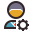 retro style admin settings male icon