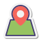 stickers style address icon