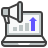 laptop growth icon