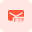 白い背景に分離された封筒ロゴタイプ付きの外部ファイル転送プロトコル データ トリトーン タル リビボ icon