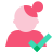 color glass style 리뷰 여성 icon