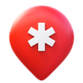 3d fluency style find hospital icon