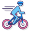 Radfahren auf Radstrecke icon