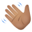 winkende Hand, mittlerer Hautton icon