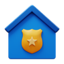 3d fluency style police station icon