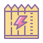 cute color style 전기 울타리 icon
