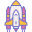 внешний-космический челнок-космический путешественник-йог-апреллиянто-контур-цвет-йог-апреллиянто icon