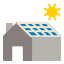 House With Solar Panel icon