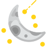 Crescent moon- Starry night icon