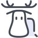 pastel color style reindeer icon