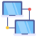 外部笔记本电脑传输互联网安全和通信矢量板平面矢量板 icon