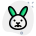 Sad rabbit frowning pictorial representation chat emoticon icon