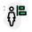 Left alignment of a word document for an businesswoman to adjust icon