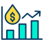 oil price growth icon