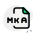 An MKA file is a audio file saved in the Matroska multimedia container format icon