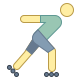 office l style roller skating icon