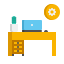 ordinateur-de-bureau-externe-travail-à-maison-flaticons-flat-flat-icons icon