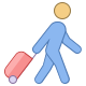 Pasajero con equipaje icon