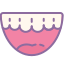 cute color style smiling mouth icon