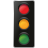 emoji style vertical traffic light icon