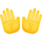 Emoji mit offenen Händen icon