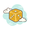 cloud style dice icon