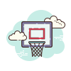 cloud style 농구 네트 icon