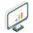 grafico dei progressi online icon