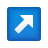 emoji de flecha hacia arriba y hacia la derecha icon