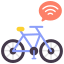 círculo externo de design plano para financiamento de bicicletas inteligentes icon