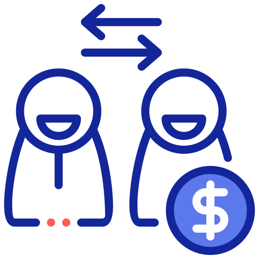 Peer to peer payment icon