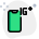 Advance cell phone fourth generation plus connectivity network facility icon