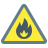 material inflamable icon