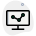 Computer software with point line diagram graph plot icon