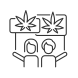 marijuana legalization demonstration icon