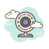 cloud style 웹캠 icon