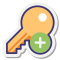 stickers style add key icon