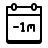 badges style minus 1 monat icon