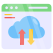 Trasferimento dati cloud icon